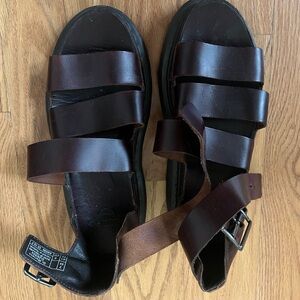 Dr. Martens Rich Brown Leather Sandals